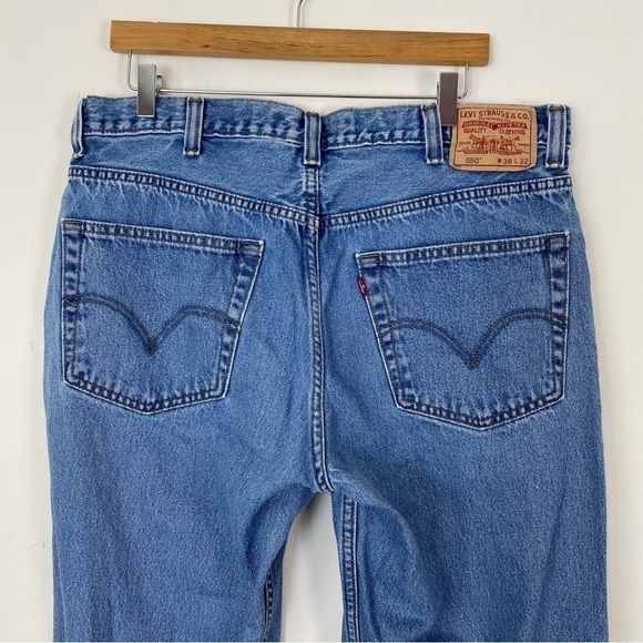 LEVI’S 550 Relaxed Fit Denim Jeans Straight Leg Size 38x32 High Waisted Retro - Picture 2 of 10
